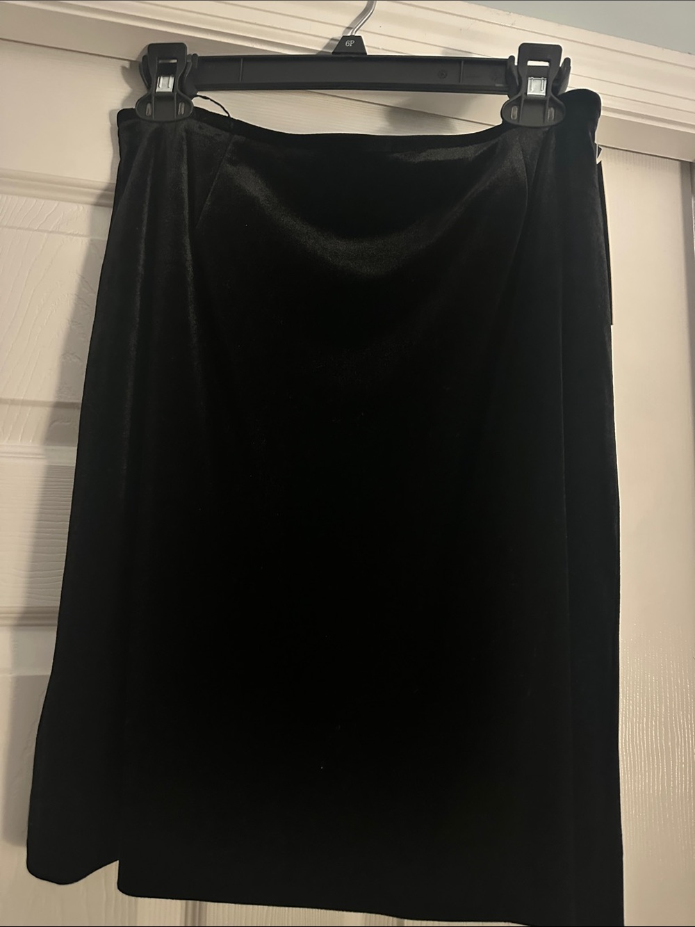 Tahari ASL Black Velvet Pencil Skirt